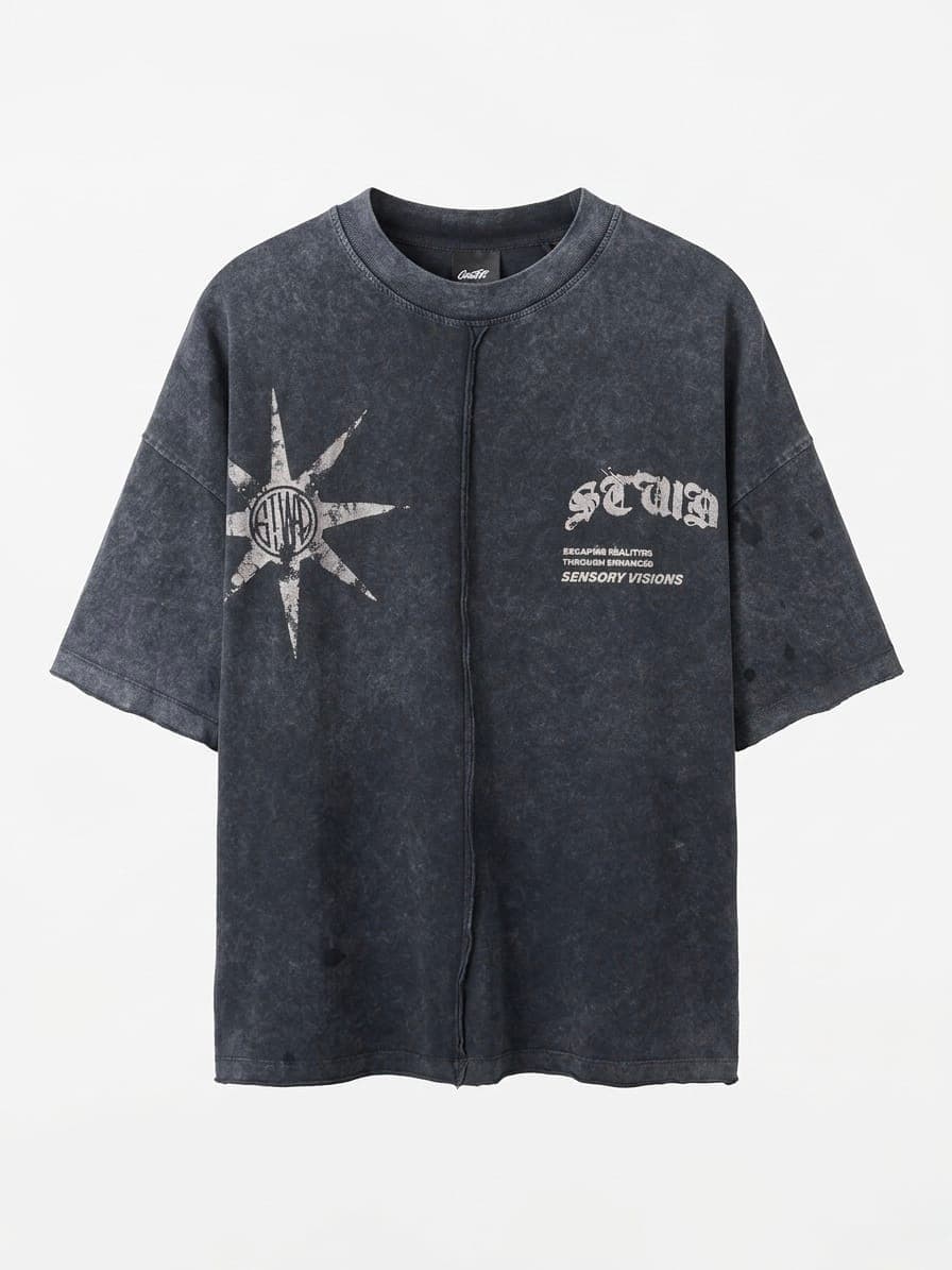 Distressed Boxy Fit T-Shirt
