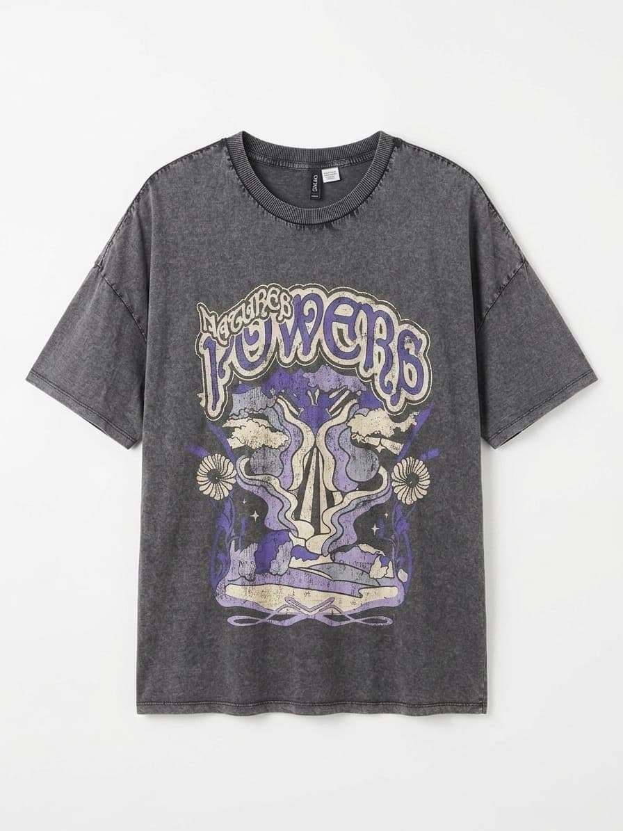 POWERS GRAPHIC WASHED T-SHIRT