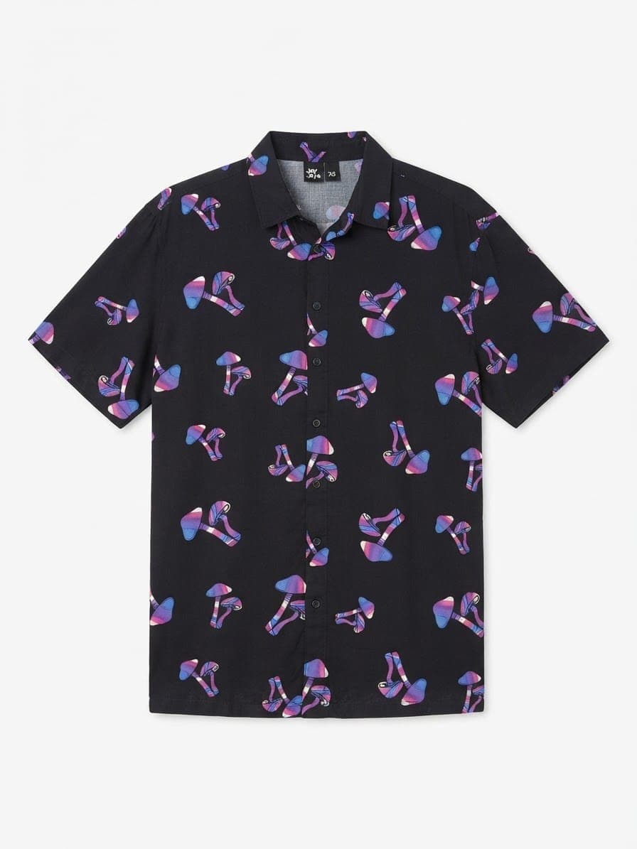 MUSHROOM PRINT OVERSIZED SHIRT