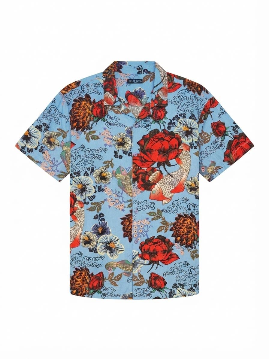 KOI FLORAL PRINT SHIRT