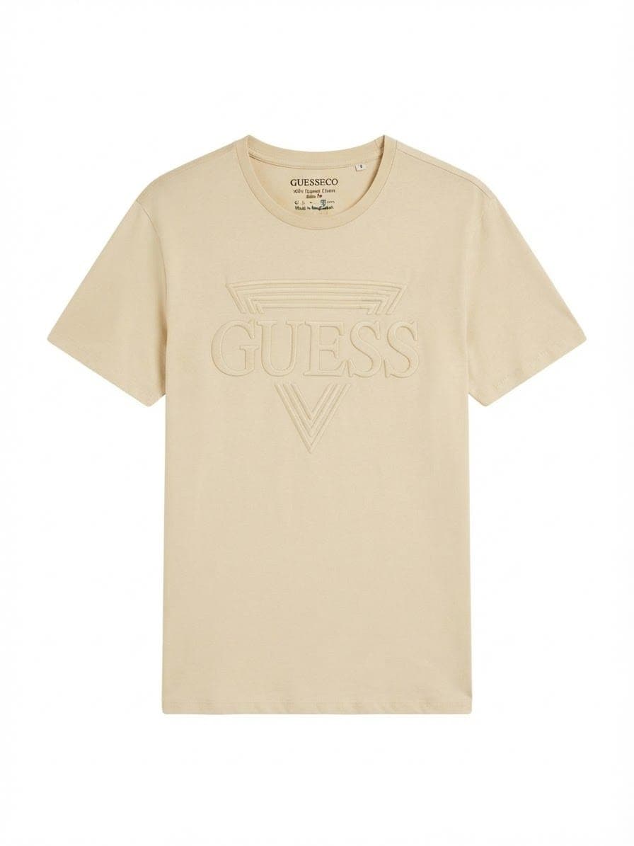 GUESSECO EMBOSSED LOGO T-SHIRT