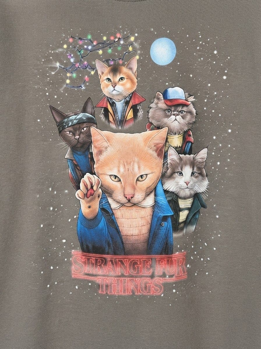 STRANGE FUR THINGS GRAPHIC T-SHIRT — 3
