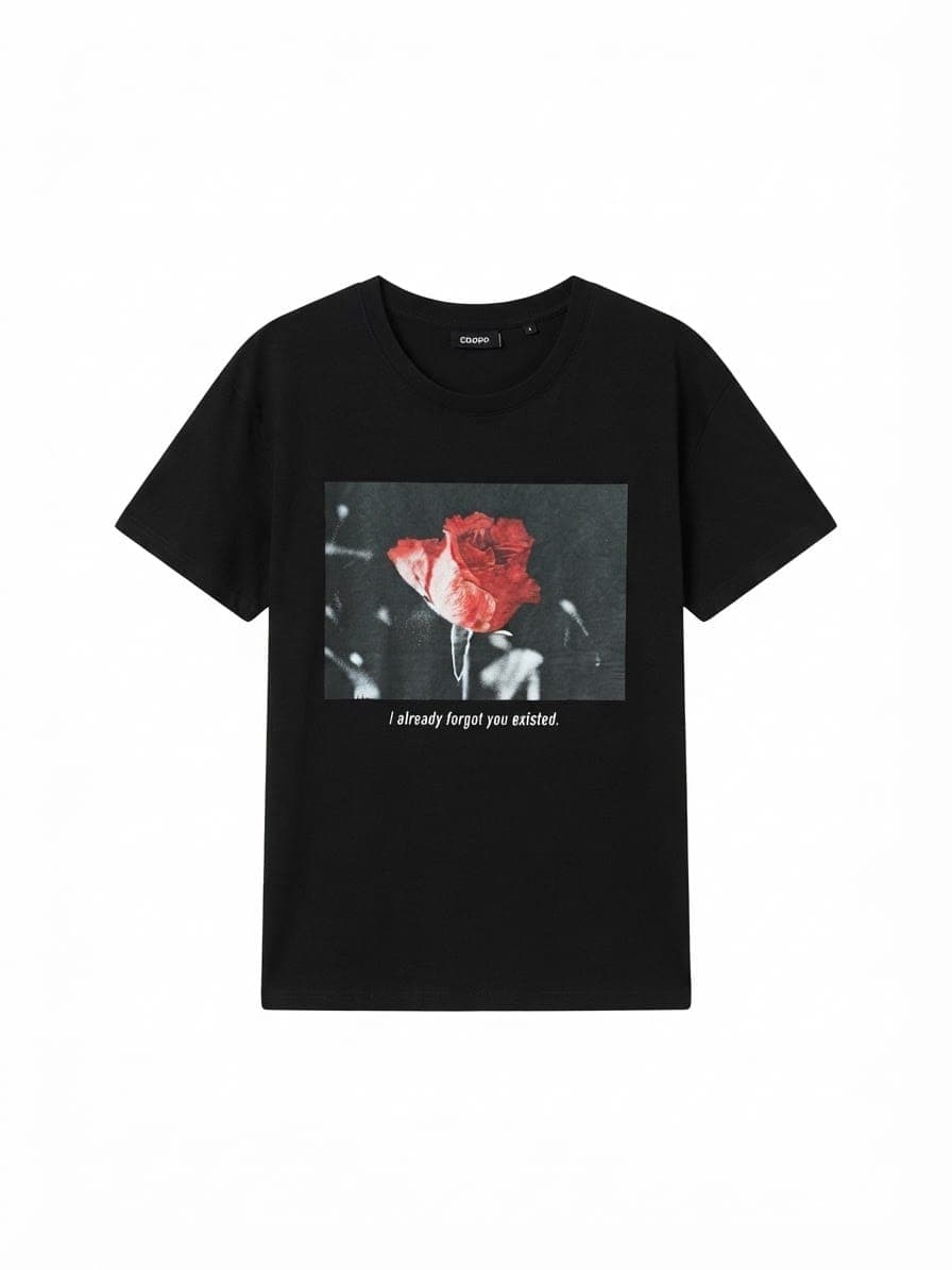 RED ROSE GRAPHIC T-SHIRT