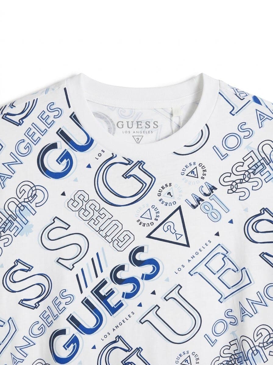 GUESS ALL-OVER LOGO PRINT T-SHIRT — 2