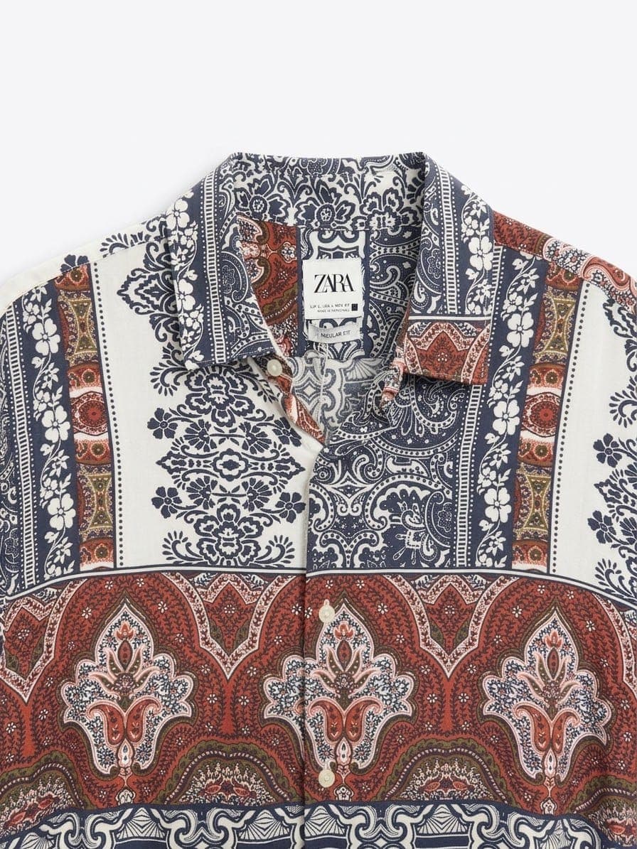 PAISLEY PRINT SHORT-SLEEVE SHIRT — 2