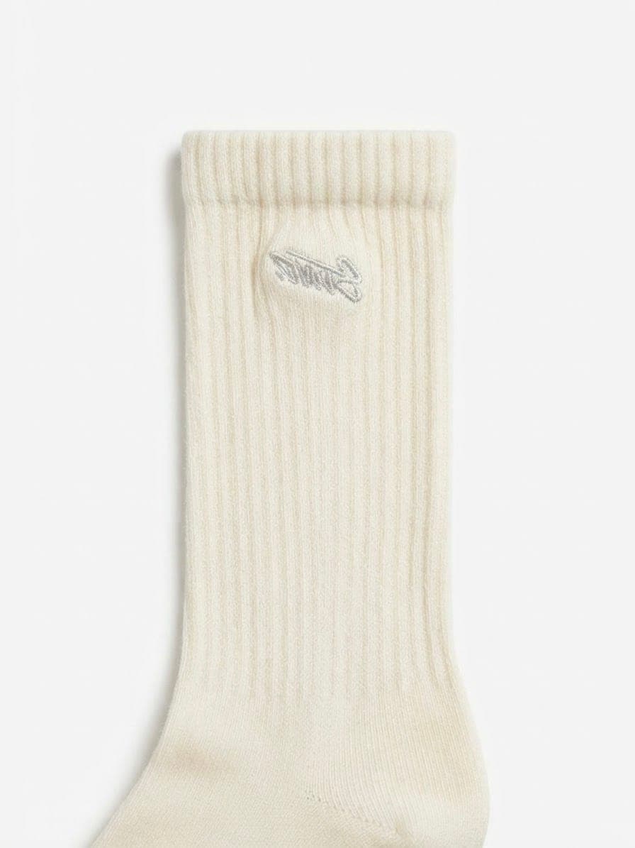 EMBROIDERED RIBBED SOCKS - 3 PACK — 2