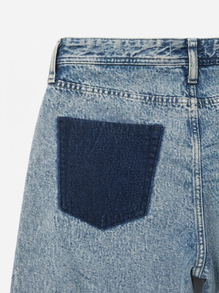 BAGGY FIT ACID WASH JEANS WITH CONTRAST POCKET — 5