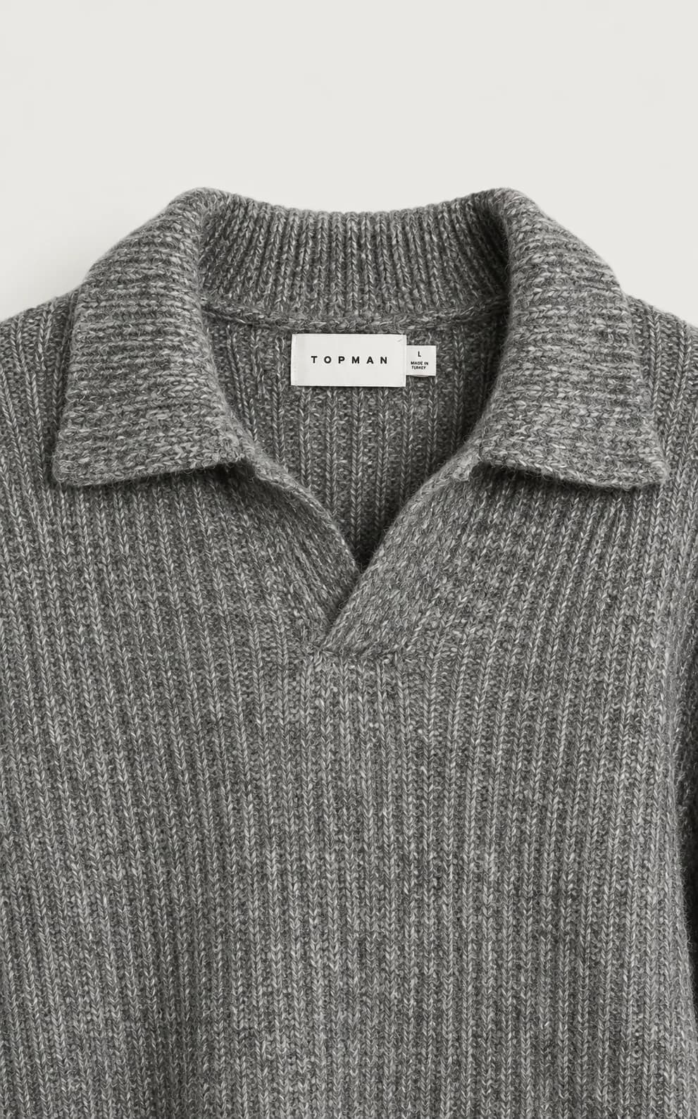 TEXTURED KNIT POLO SWEATER — 2