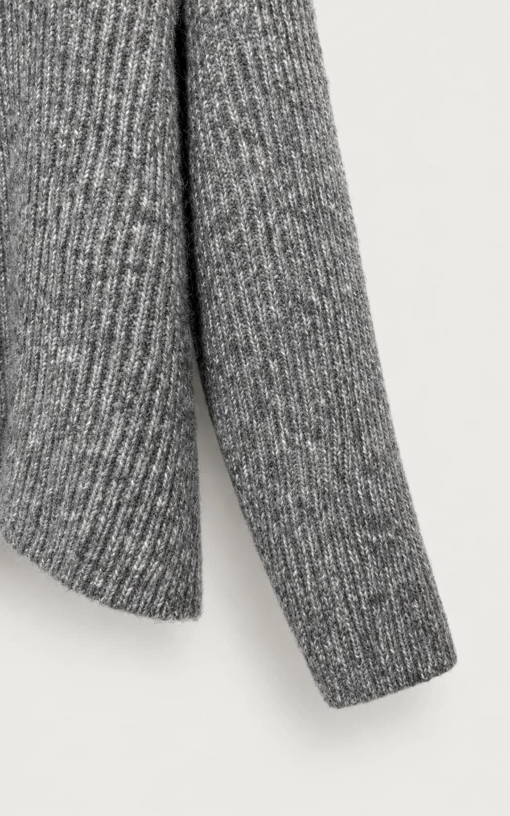 TEXTURED KNIT POLO SWEATER — 4