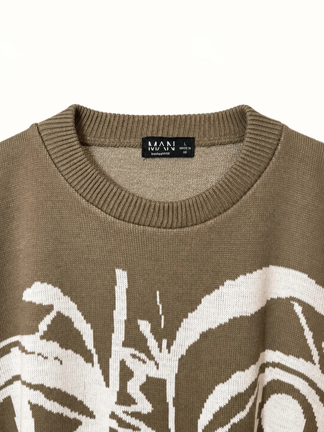 ABSTRACT FACE GRAPHIC KNIT SWEATER — 2