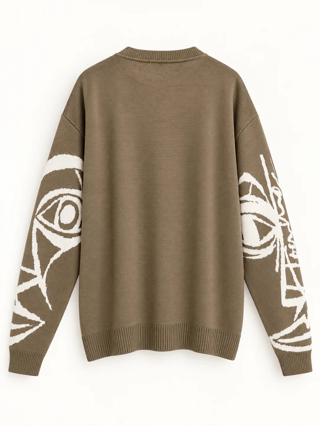 ABSTRACT FACE GRAPHIC KNIT SWEATER — 4