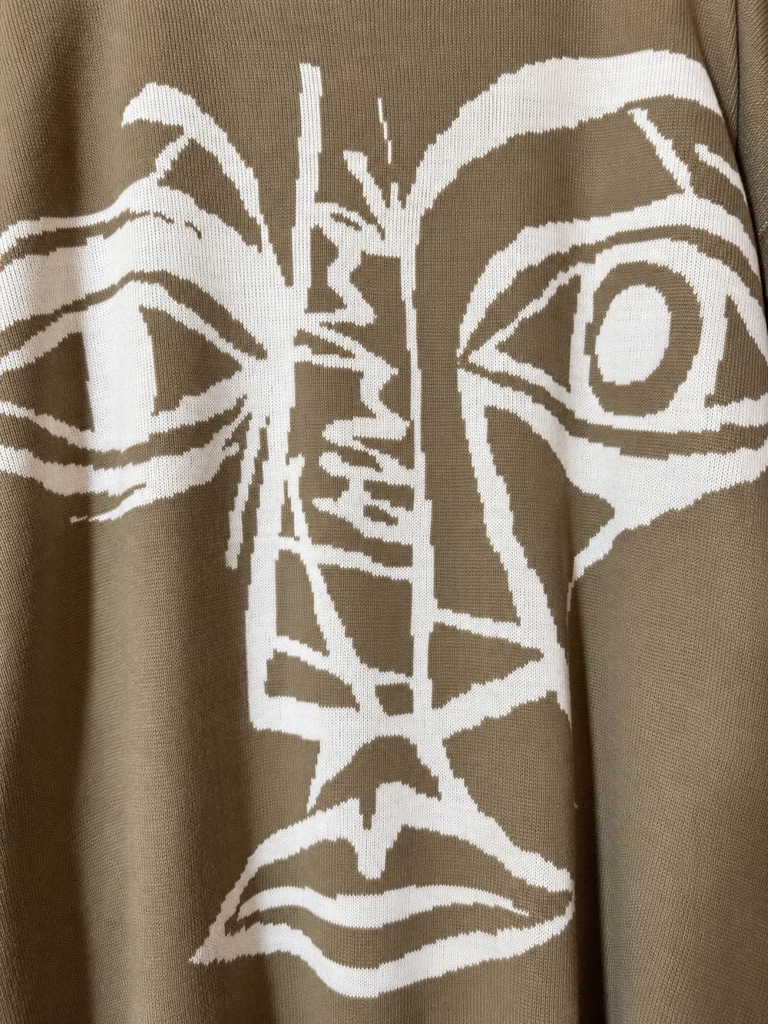 ABSTRACT FACE GRAPHIC KNIT SWEATER — 3