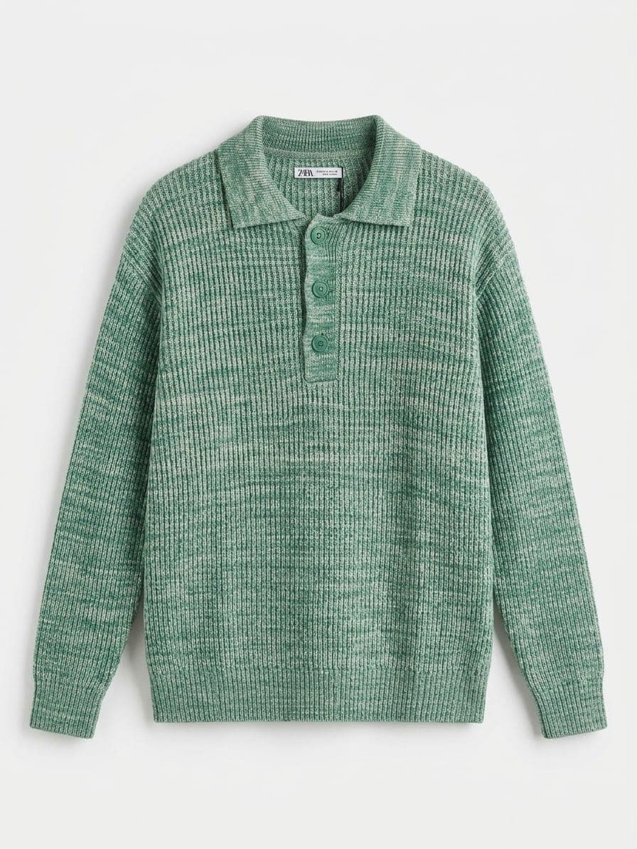 TEXTURED KNIT POLO 