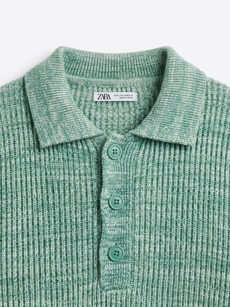 TEXTURED KNIT POLO  — 2