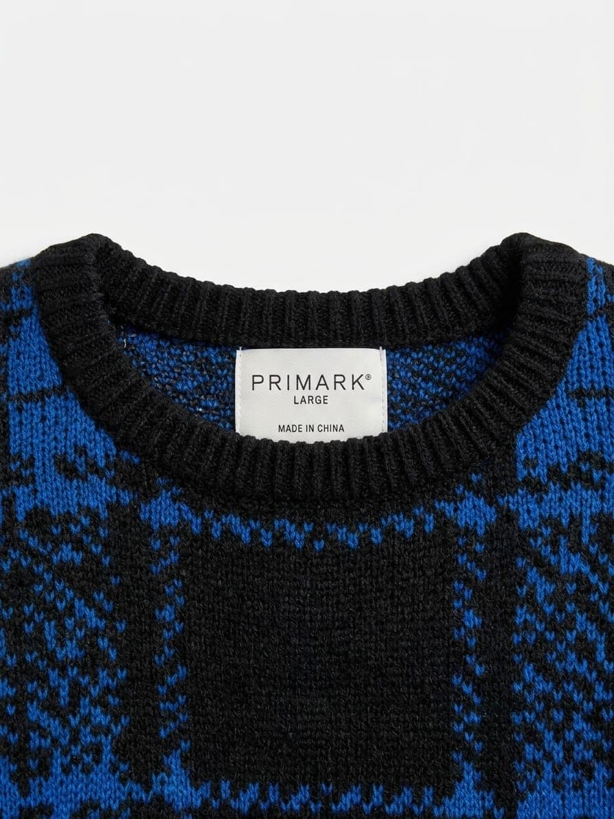 DISTRESSED PLAID KNIT SWEATER — 2