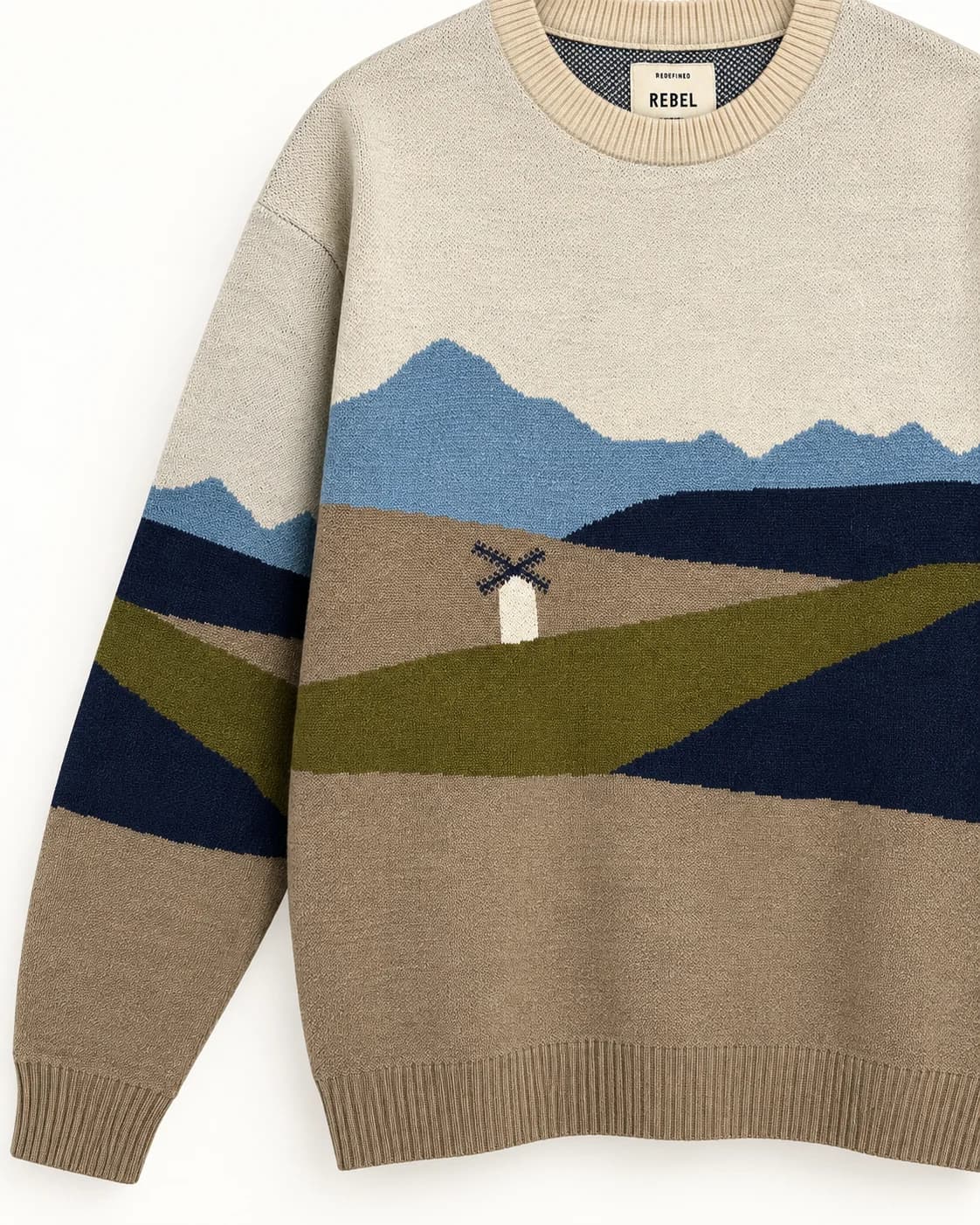 LANDSCAPE JACQUARD KNIT SWEATER — 3