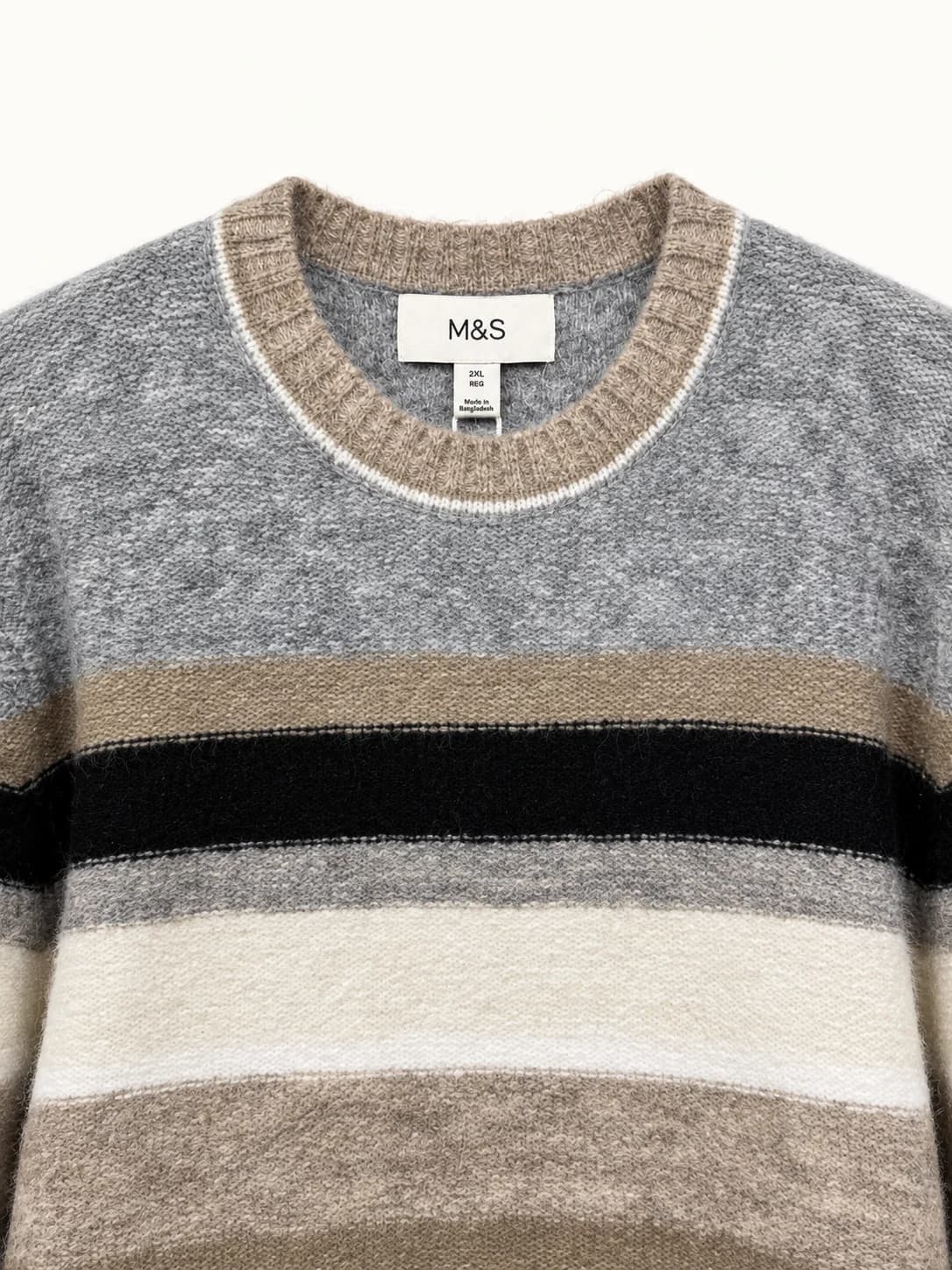 MULTI-STRIPE CREW NECK SWEATER — 2