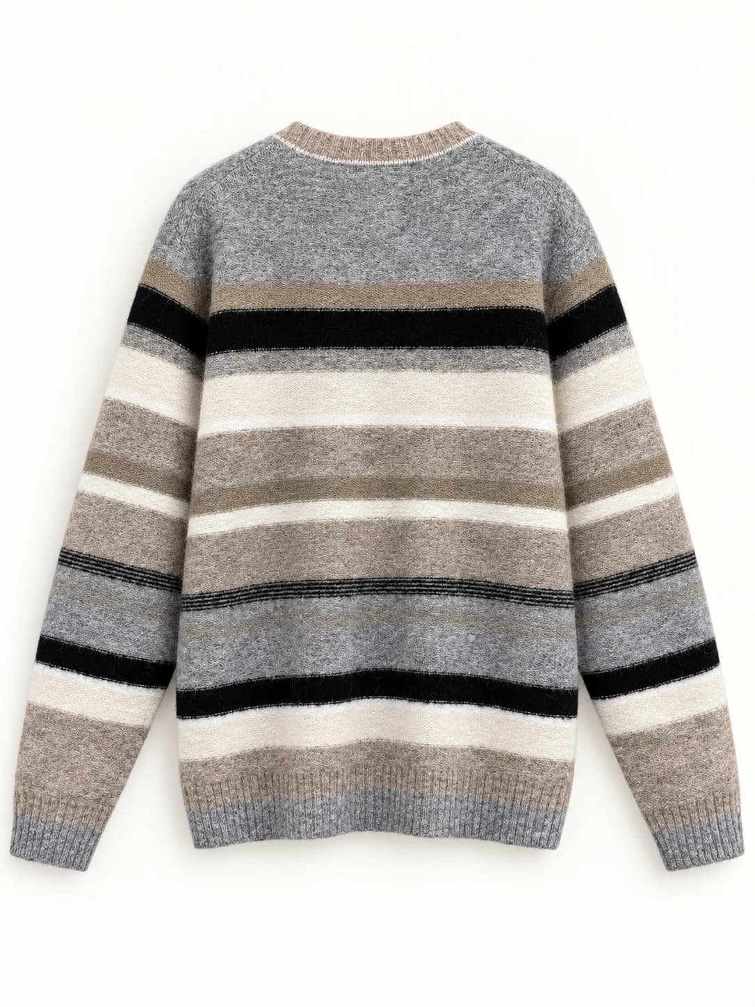 MULTI-STRIPE CREW NECK SWEATER — 3