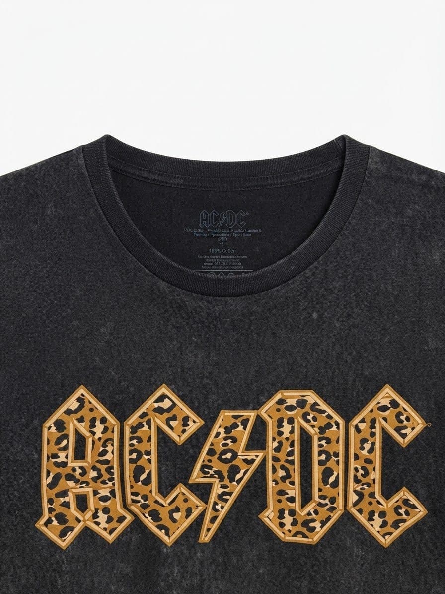 AC/DC LEOPARD PRINT LOGO T-SHIRT — 2