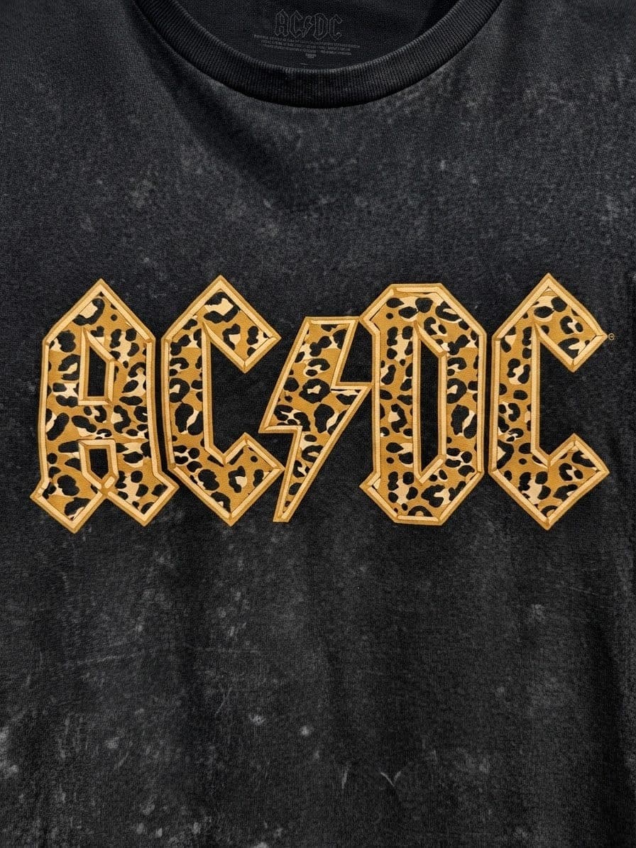 AC/DC LEOPARD PRINT LOGO T-SHIRT — 3