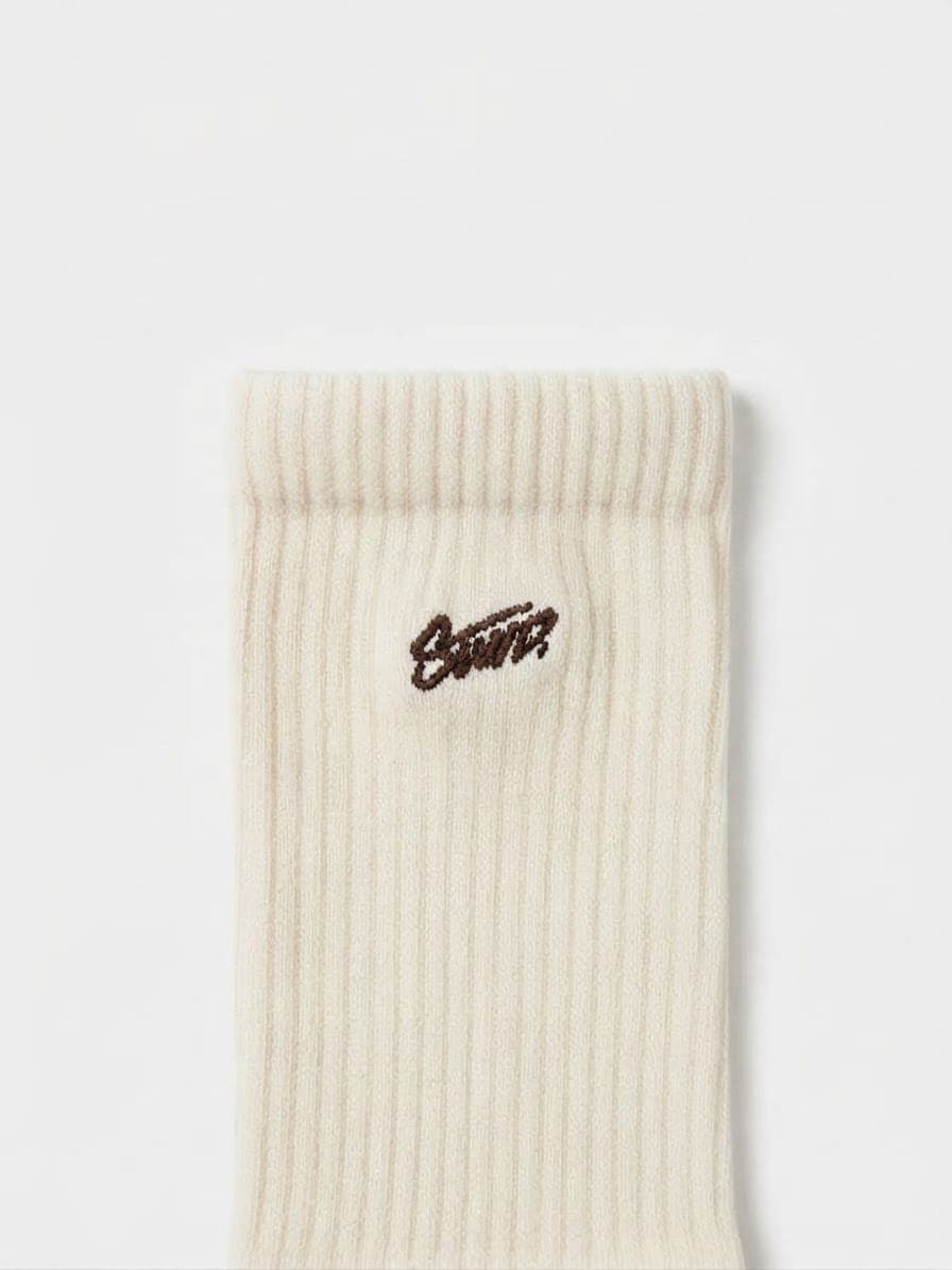 EMBROIDERED CREW SOCKS - 3 PACK — 2