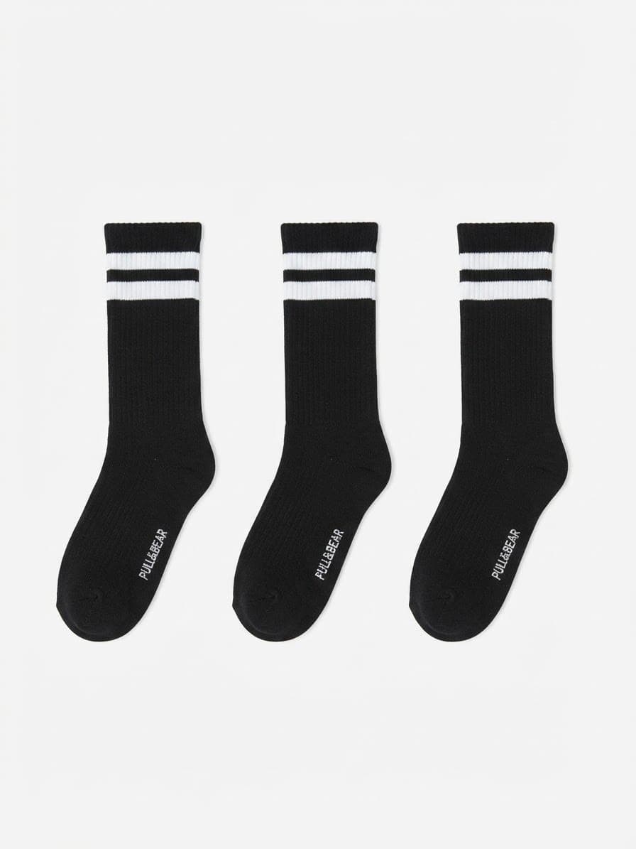 STRIPED CREW SOCKS - 3 PACK — 1
