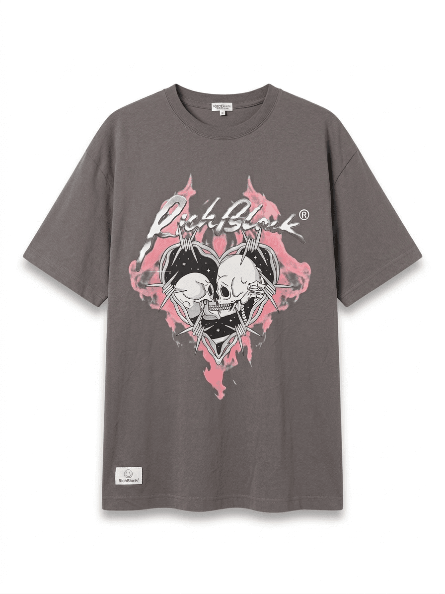 Skull Graphic Print T-Shirt — 1
