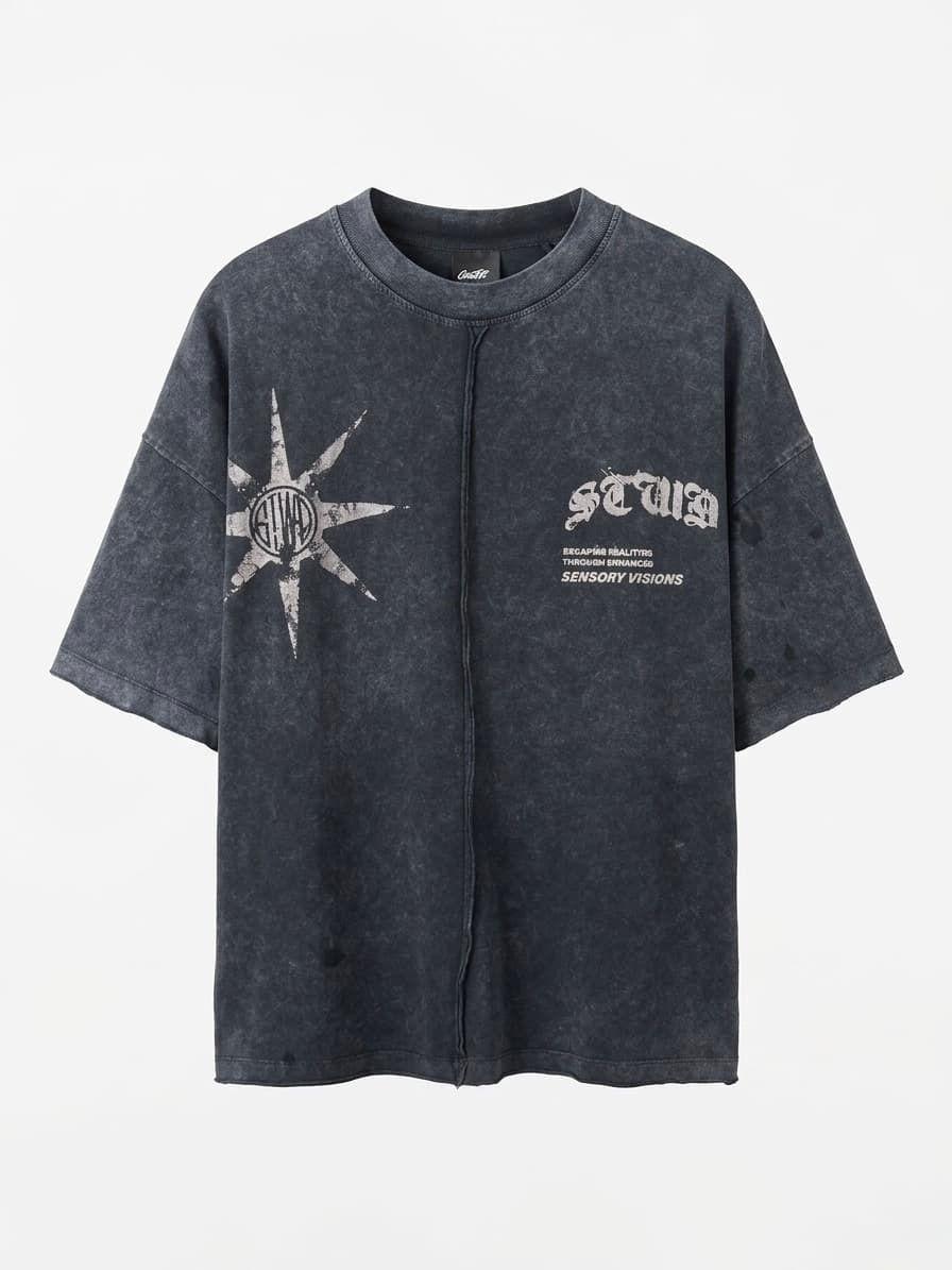 Distressed Boxy Fit T-Shirt — 1