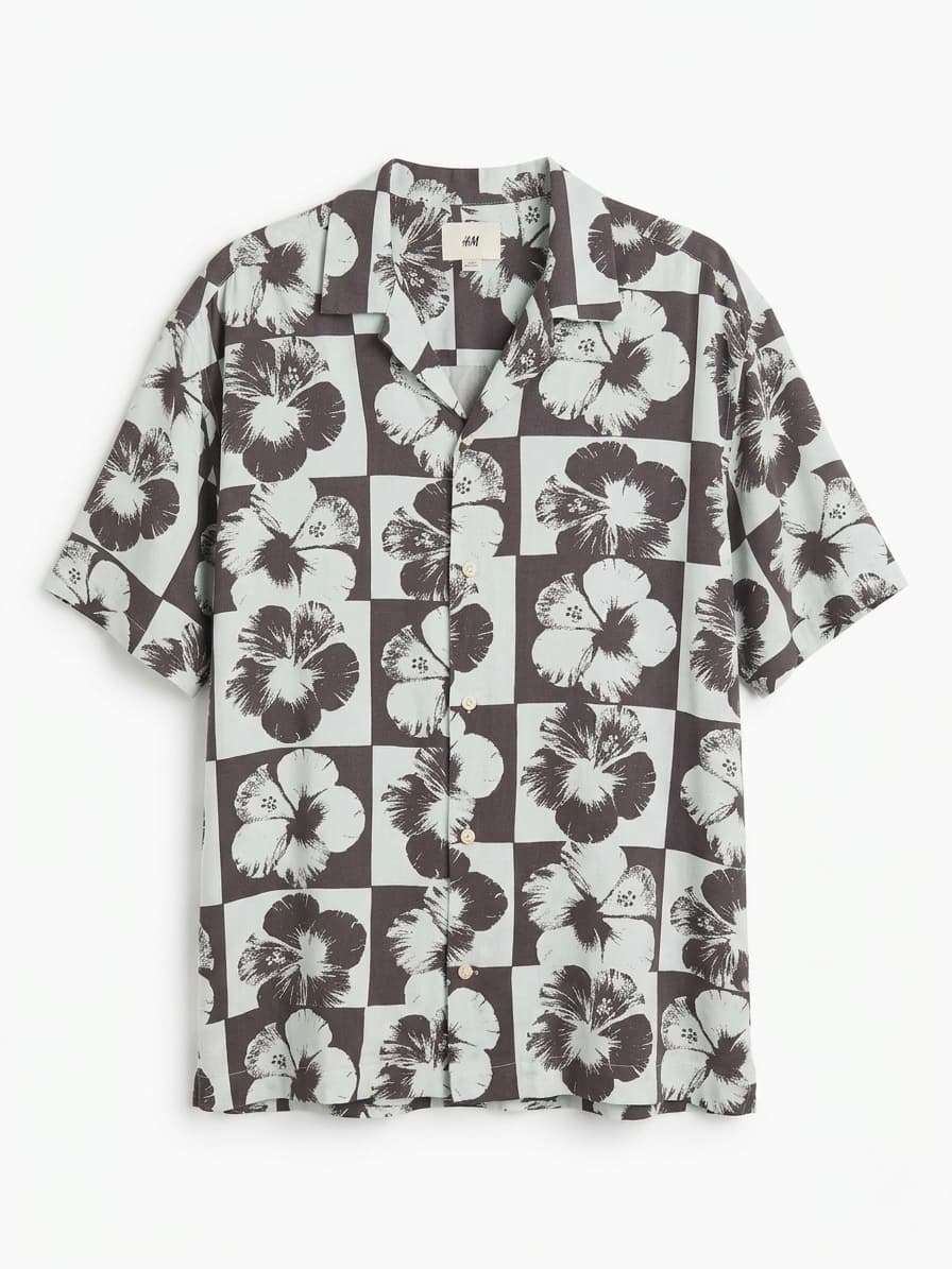 BOXY FIT FLORAL SHIRT — 1