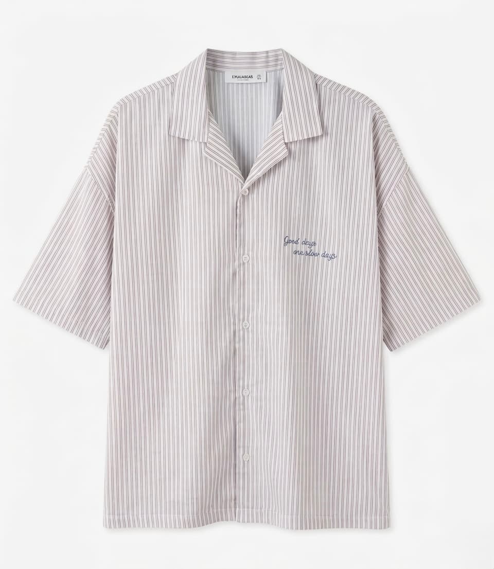 Boxy Fit Striped Shirt